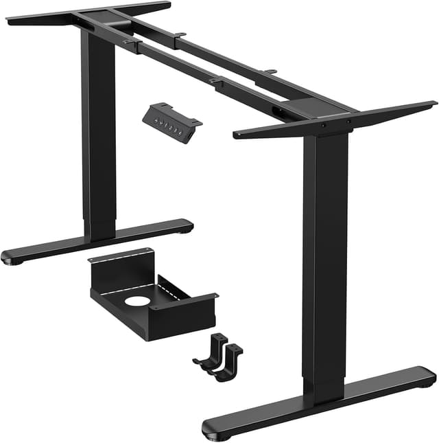ErGear marco de escritorio elevable eléctrico de doble motor negro sin tablero